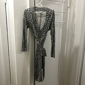L.K. Bennett Printed Faux-Wrap Dress